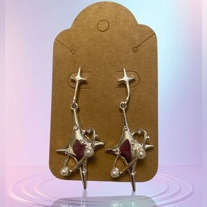 Elegant Silver Star Earrings